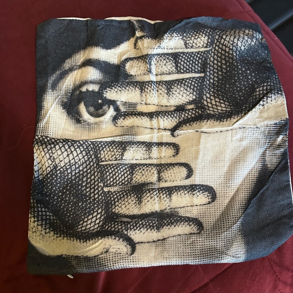 Piero Fornasetti art pillow over 16x16 with zipper